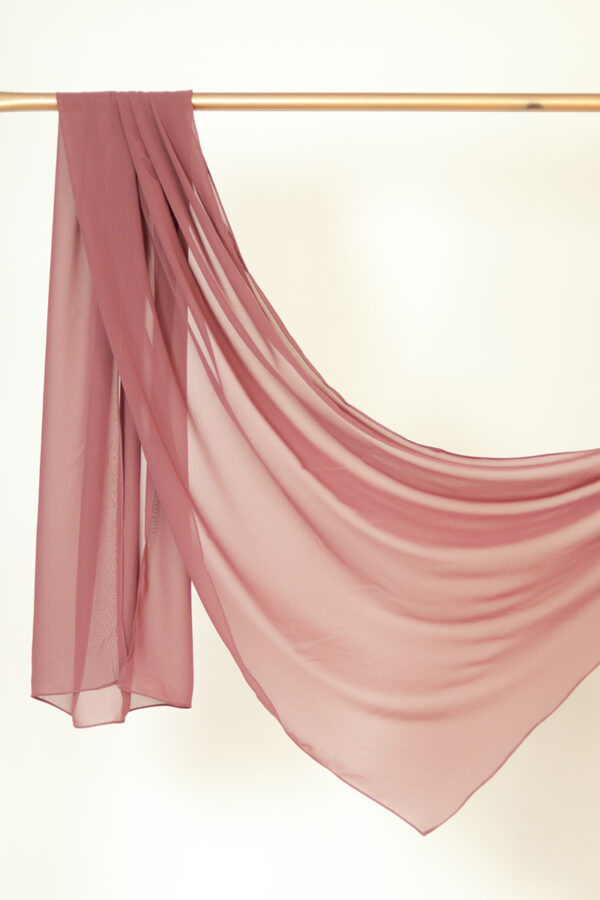 Dusty Rose Chiffon Hijab - Image 4