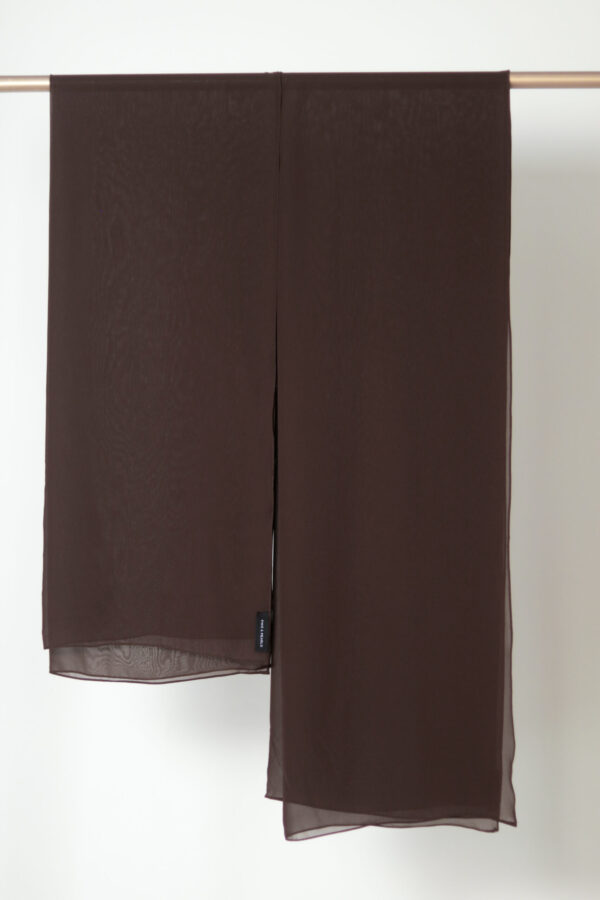 Dark Brown Chiffon Hijab