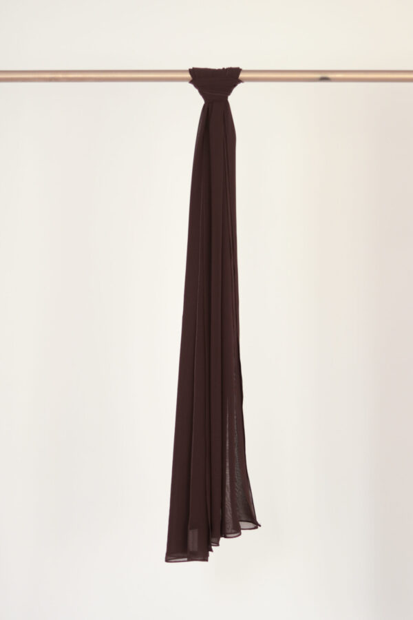 Dark Brown Chiffon Hijab