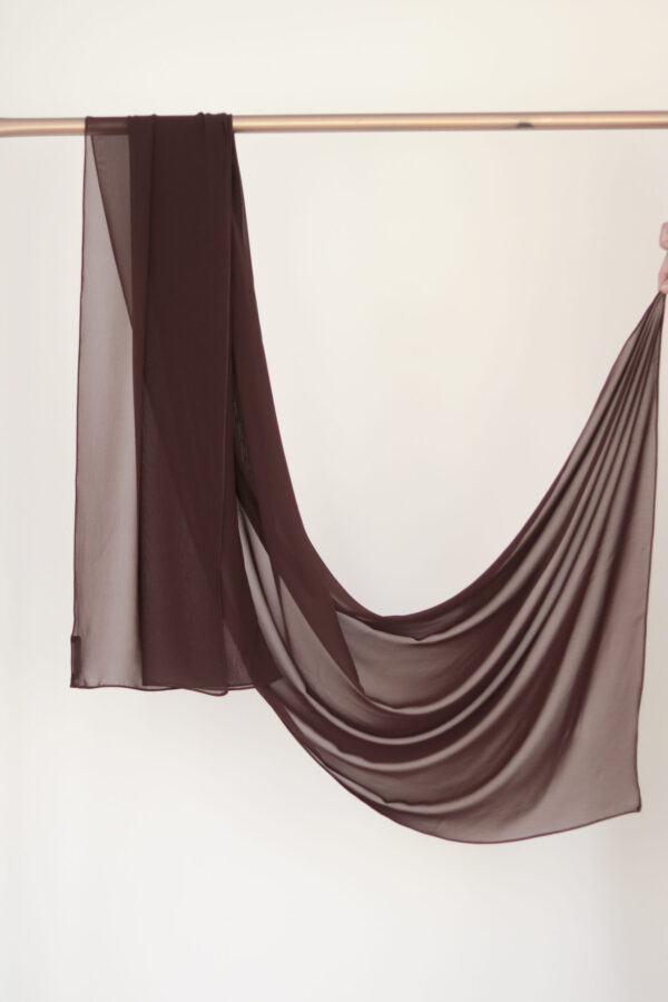 Dark Brown Chiffon Hijab