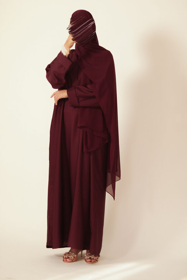 Rosewood Sleek Everyday Abaya - Image 6