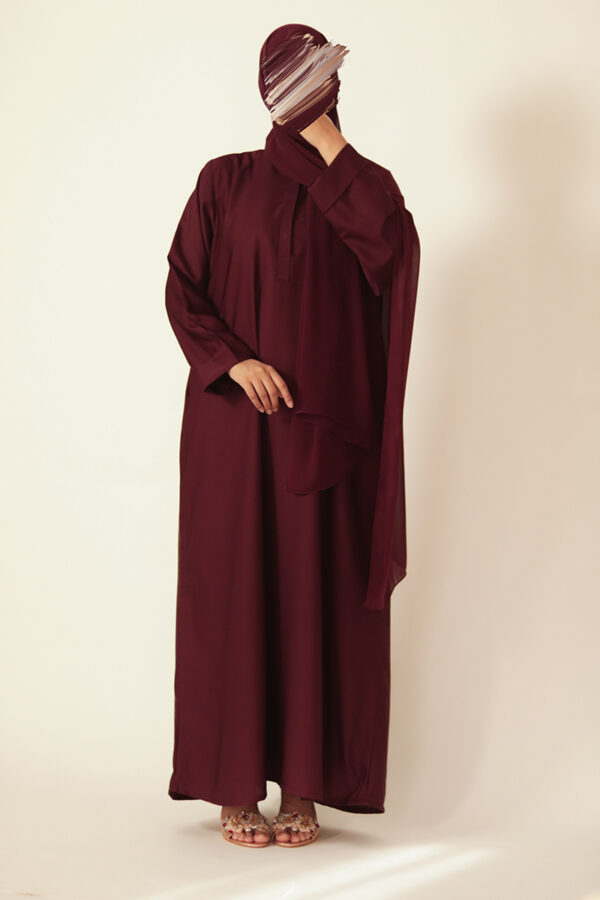 Rosewood Sleek Everyday Abaya - Image 7