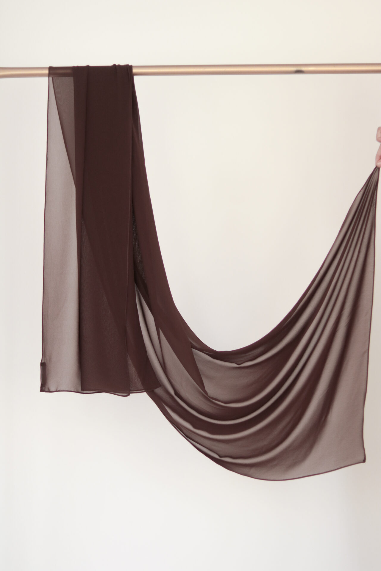 Dark Chocolate Chiffon Hijab 2 Dark Chocolate Chiffon Hijab - Image 2