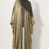 Olive Gold Metallic Abaya