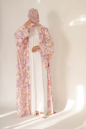 Baby Pink Floral Abaya