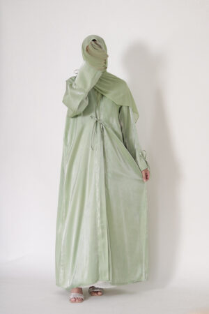 Matcha Luxury Shimmer Silk Abaya