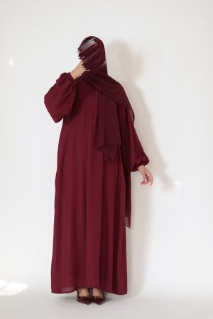 Dark Ruby Classic Everyday Abaya