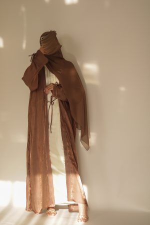 Chocoholic Luxury Shimmer Silk Abaya