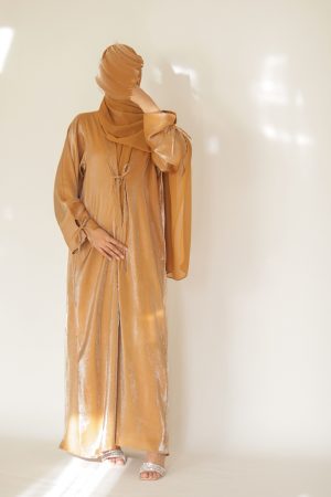 Cinnamon Girl Luxury Shimmer Silk Abaya