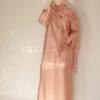 Soft Blush Raw Silk Wrap Abaya