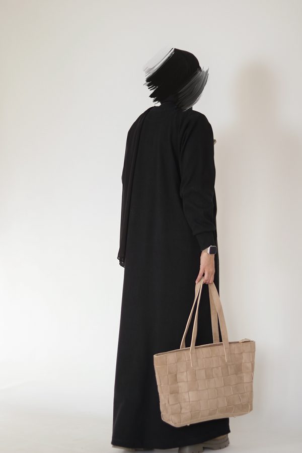 Black Knit Abaya - Image 12