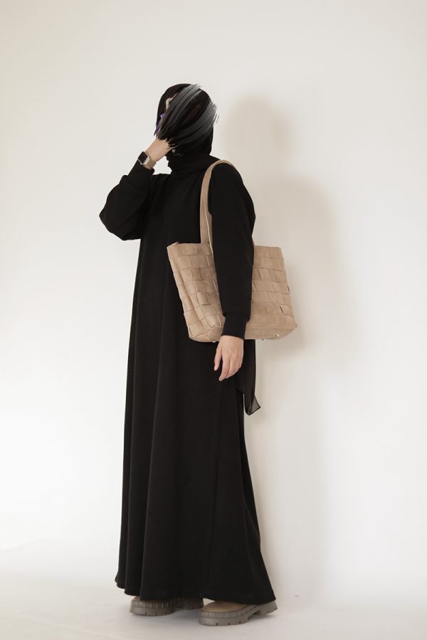 Black Knit Abaya - Image 18