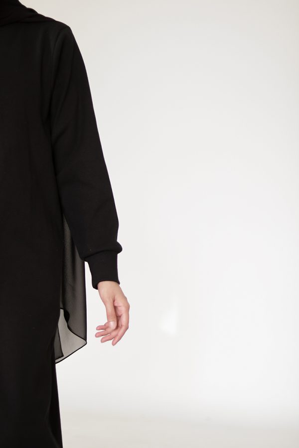 Black Knit Abaya - Image 19