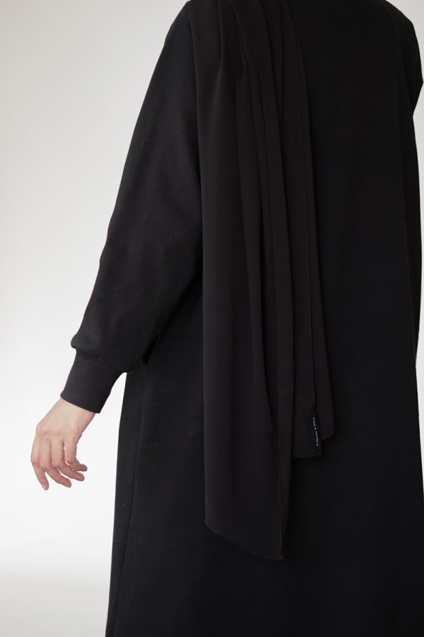 Black Knit Abaya - Image 21