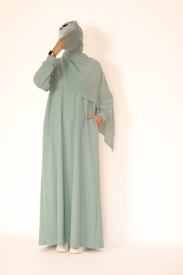 Aqua Knit Abaya - Image 10