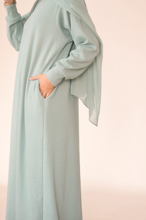 Aqua Knit Abaya - Image 9