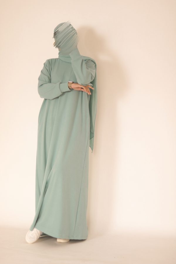 Aqua Knit Abaya - Image 8