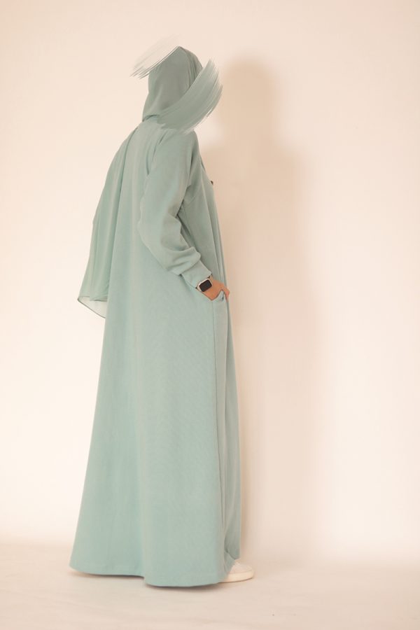 Aqua Knit Abaya - Image 7