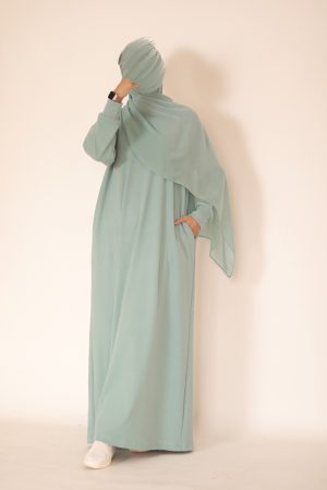 Aqua Knit Abaya