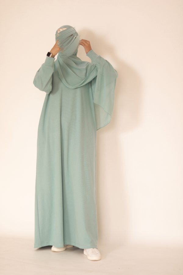 Aqua Knit Abaya - Image 3