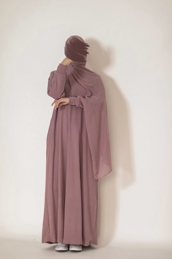 Dusty Lavender Knit Abaya - Image 7