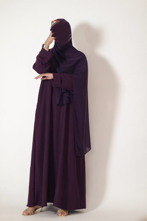 Midnight Purple Sleek Abaya - Image 11