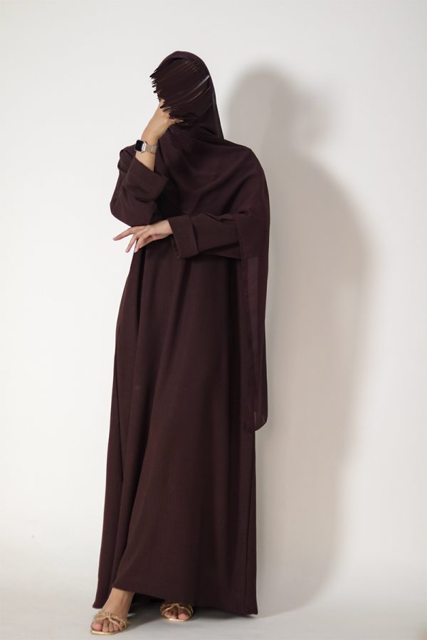 Chocolate Brown Sleek Abaya