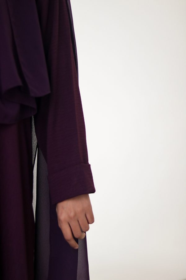 Midnight Purple Sleek Abaya - Image 8