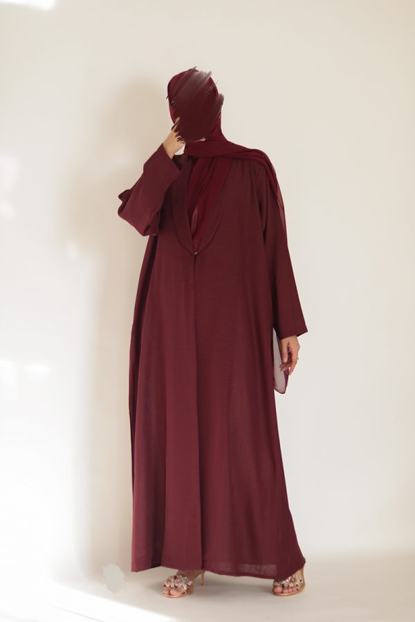 Cherry Glaze Daily Collared Kimono with Hijab - Image 2