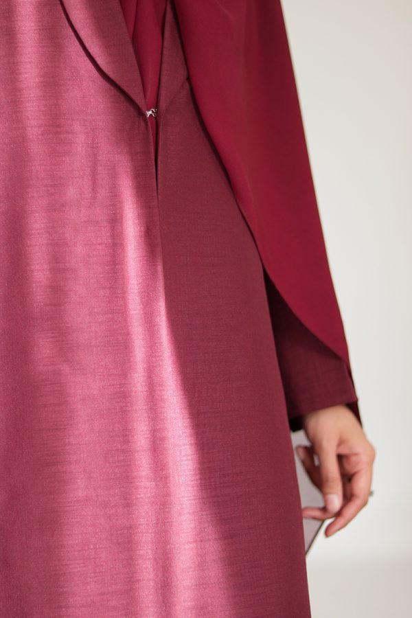 Cherry Glaze Daily Collared Kimono with Hijab - Image 12