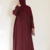 Cherry Glaze Daily Collared Kimono with Hijab
