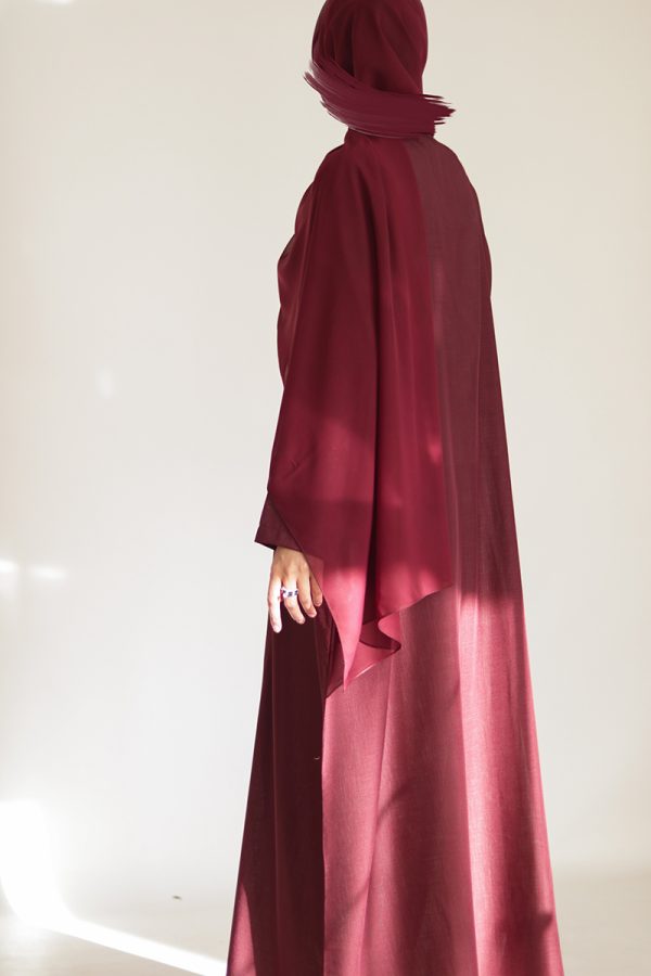 Cherry Glaze Daily Collared Kimono with Hijab - Image 6
