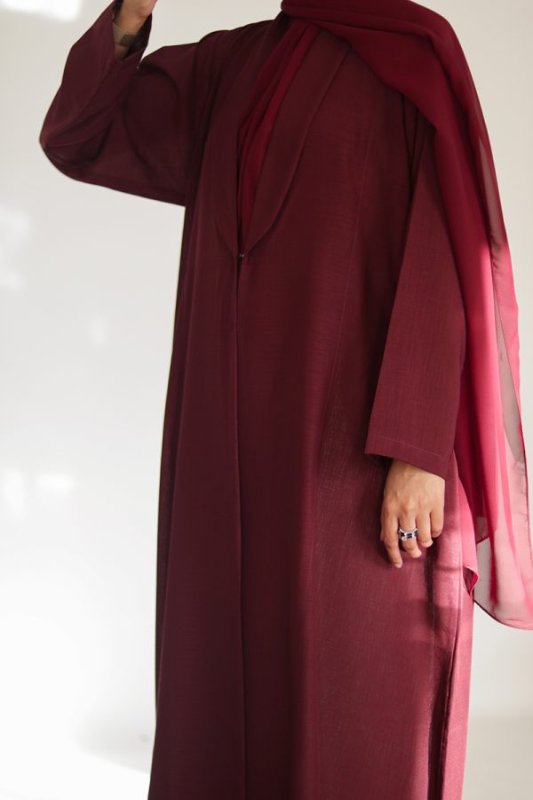 Cherry Glaze Daily Collared Kimono with Hijab - Image 10