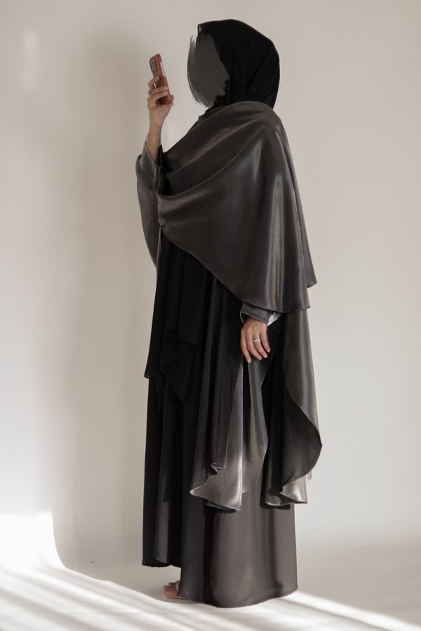 Layli Metallic Cape Shawl (Free Size) - Image 3