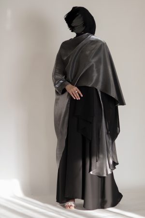 Layli Metallic Cape Shawl (Free Size)