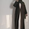 Midnight Mint Collared Kimono with Hijab