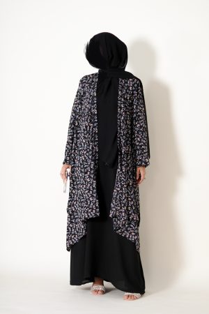Black Bloom Floral Shrug