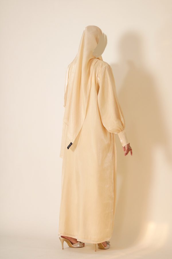Butter Beige Dream Muse Abaya - Image 2
