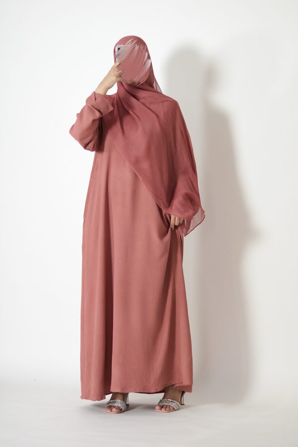Chai Pink Tulip Everyday Abaya - Image 2
