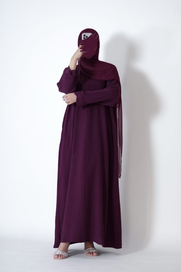 Magenta Tulip Everyday Abaya - Image 6