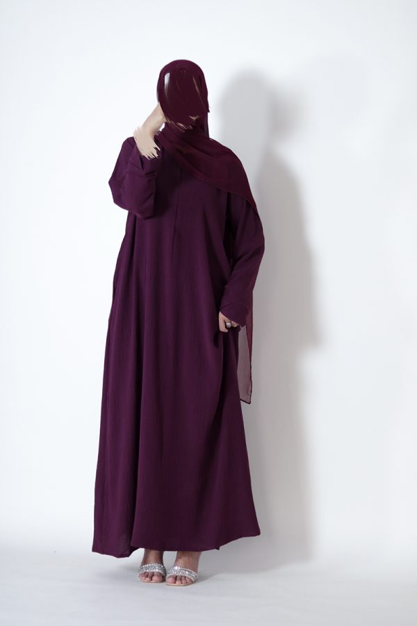Magenta Tulip Everyday Abaya - Image 4