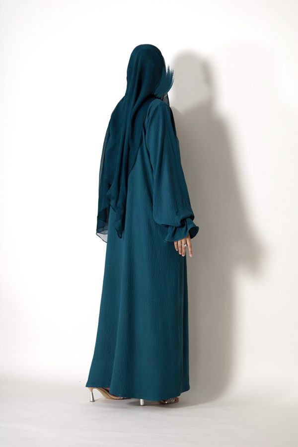 Peacock Petal Everyday Abaya (Elastic Sleeves) - Image 2