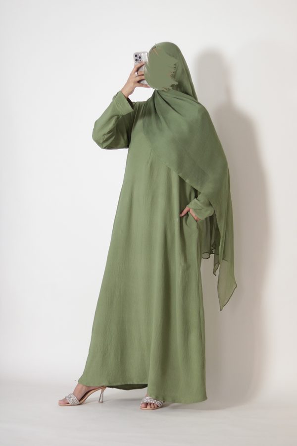 Pistachio Tulip Everyday Abaya - Image 4