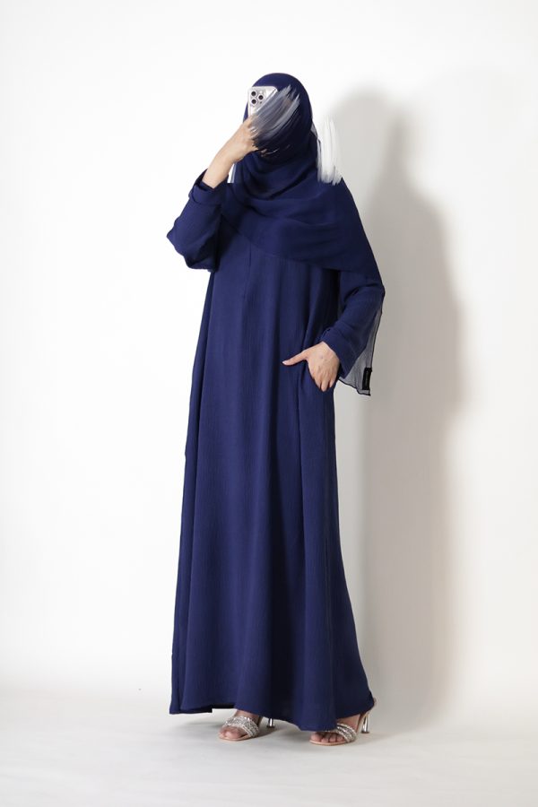 Sapphire Blue Tulip Everyday Abaya - Image 3