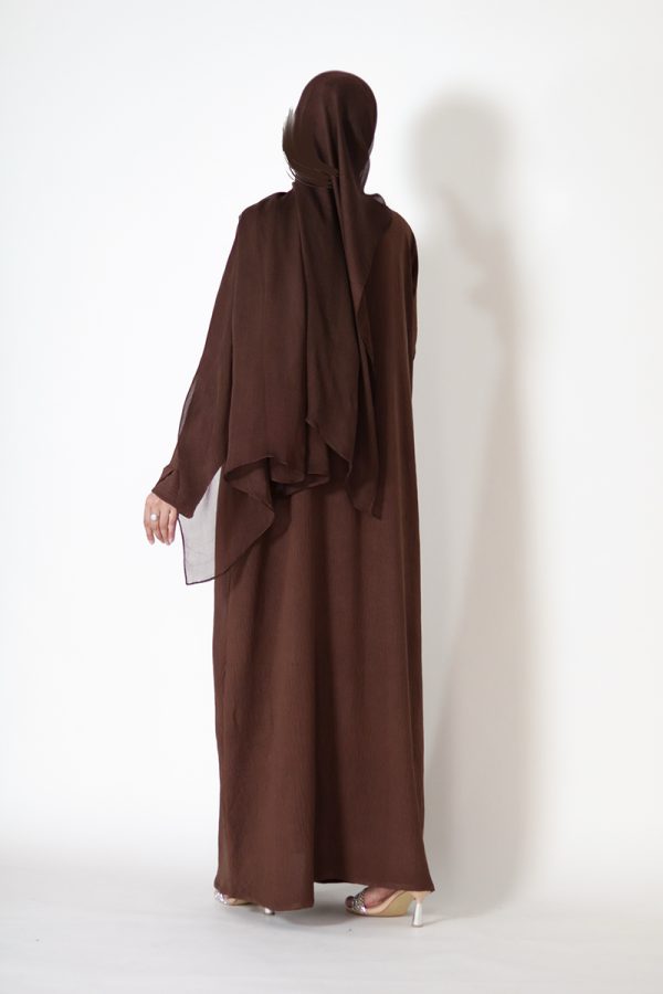 Walnut Brown Tulip Everyday Abaya - Image 6