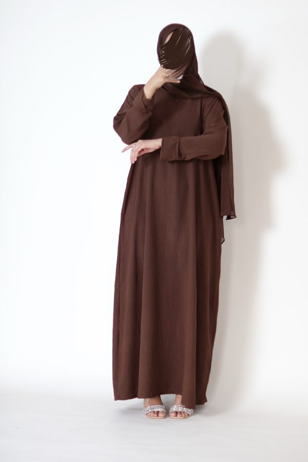 Walnut Brown Tulip Everyday Abaya - Image 7