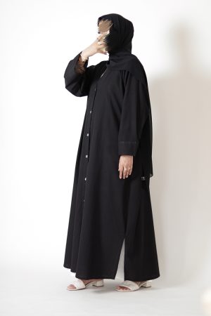Cold Brew Cotton Buttoned Abaya
