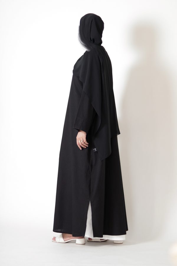 Cold Brew Cotton Buttoned Abaya - Image 5