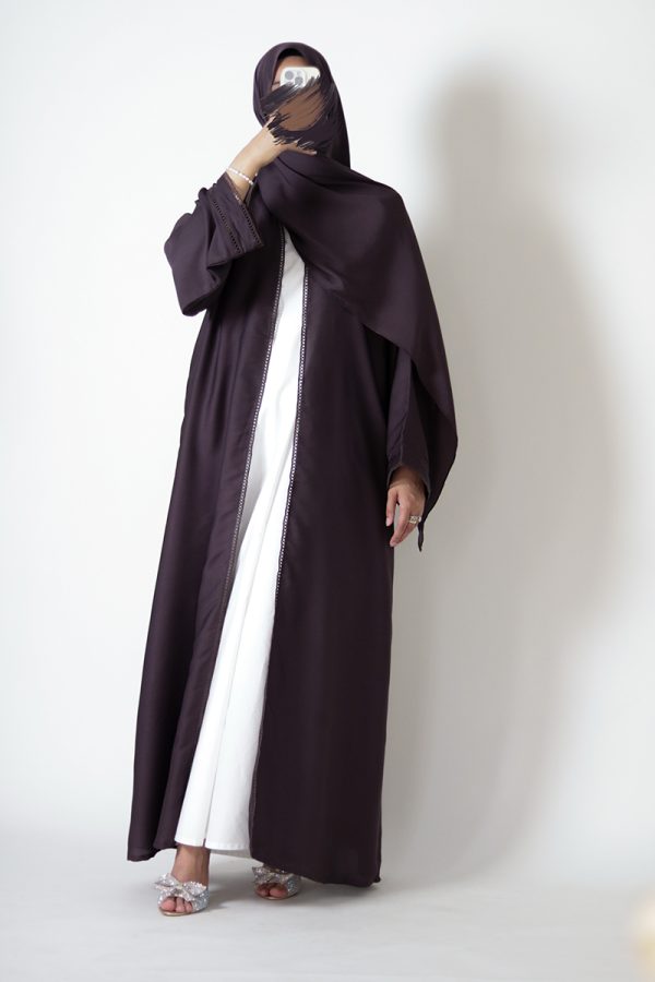 Plum Silk Abaya
