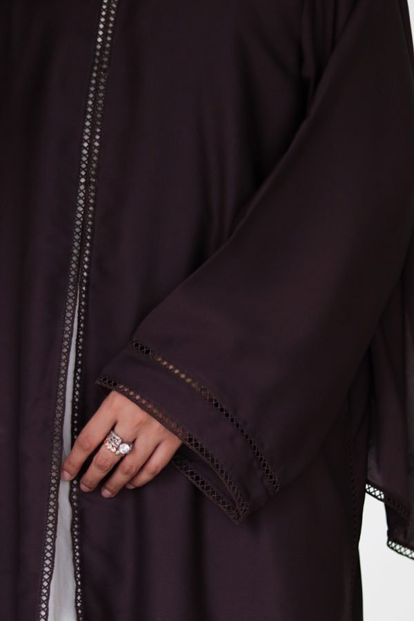 Plum Silk Abaya - Image 4